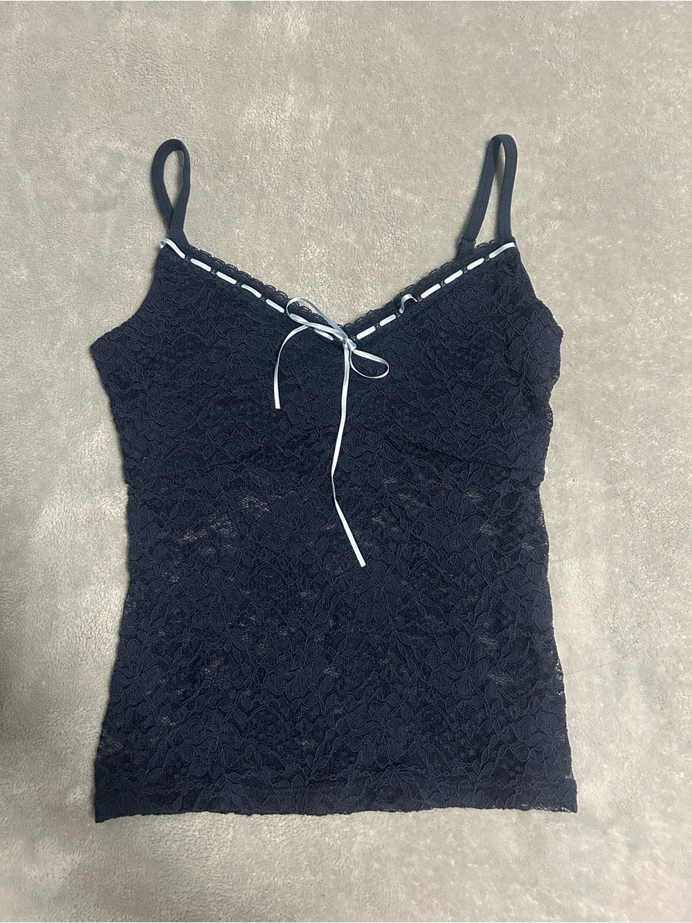 Hollister Lace Cami Tank Top - Navy